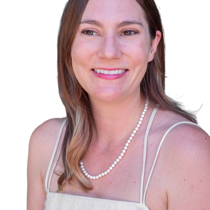 20 Inch ROUND White Pearl Necklace