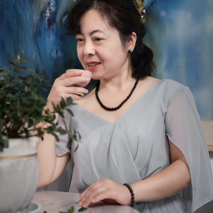 20 Inch ROUND Black Pearl Set Necklace Bracelet Earrings