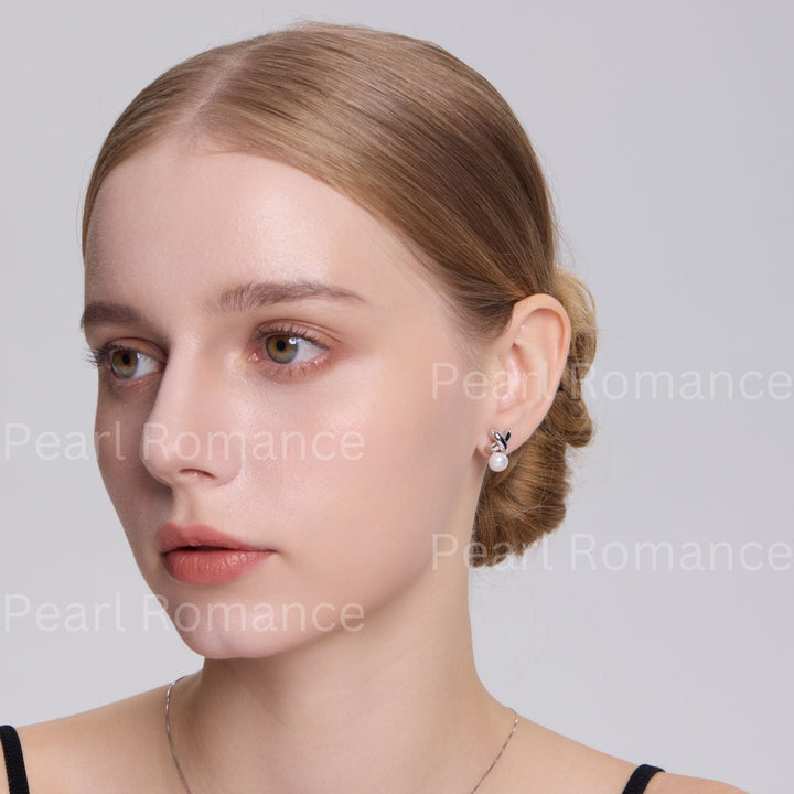 NEW! Pearl Earrings Studs Sterling Silver Cultured Freshwater Pearls