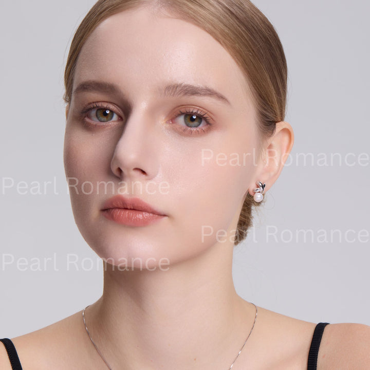 NEW! Pearl Earrings Studs Sterling Silver Cultured Freshwater Pearls