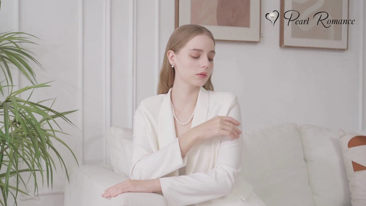 NEW! Pearl Earrings Studs Sterling Silver Cultured Freshwater Pearls