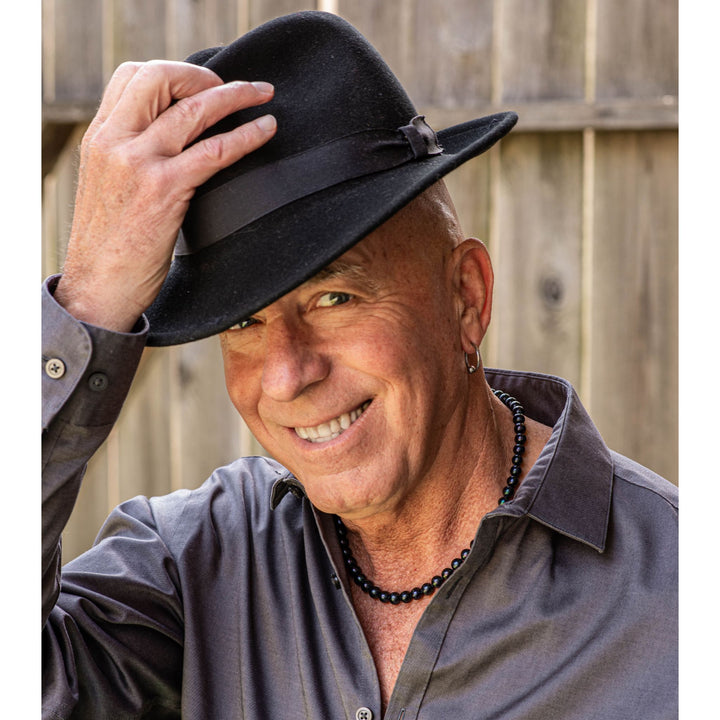 18 Inch ROUND Black Pearl Necklace for Men