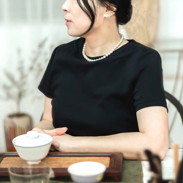 16 Inch ROUND White Pearl Set Necklace Earrings