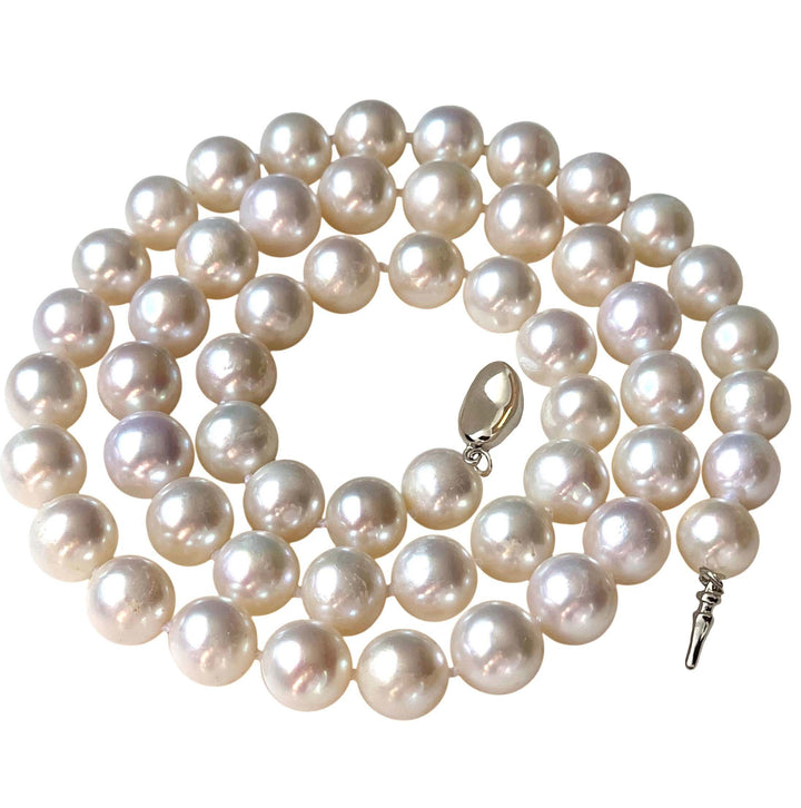 16 Inch ROUND White Pearl Necklace Choker