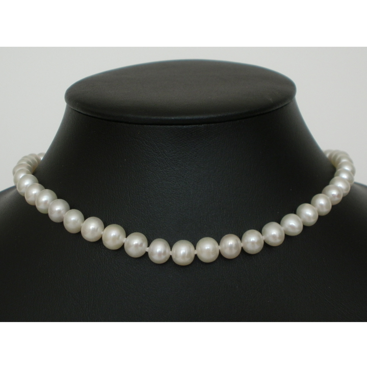 16 Inch Choker White Pearl Necklace