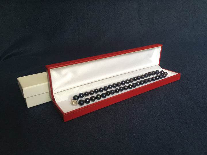 16 Inch ROUND Black Pearl Necklace Choker Pearl Jewelry