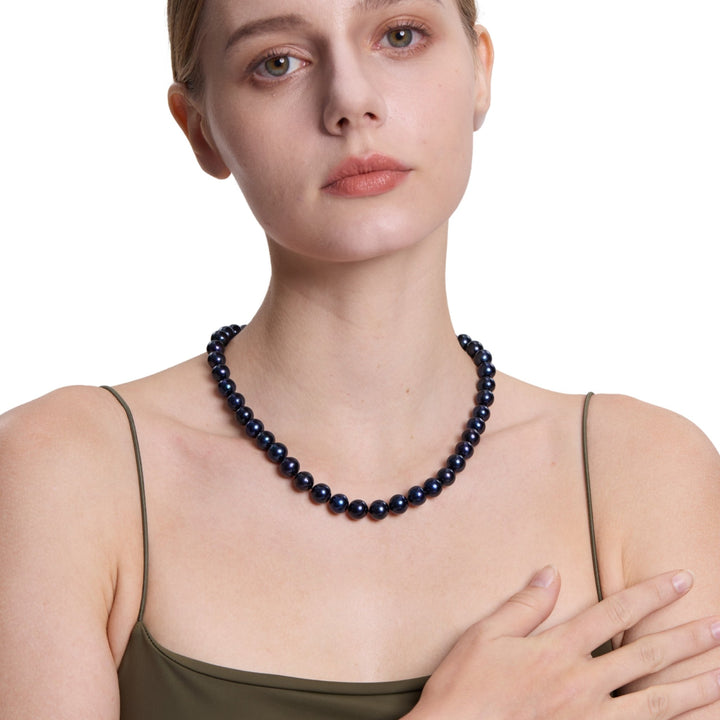 Chunky Black Pearl Necklace for Women