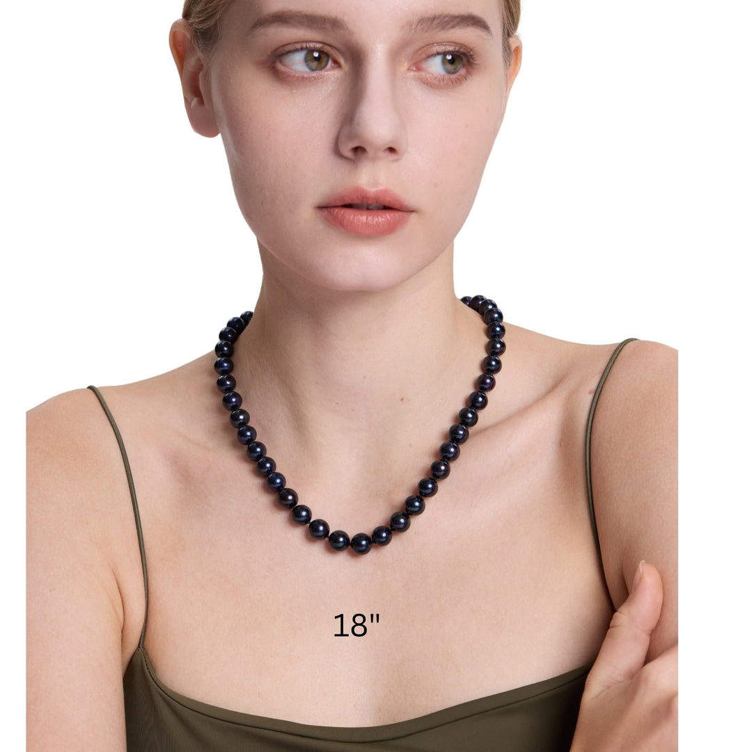 Chunky Black Pearl Necklace for Women