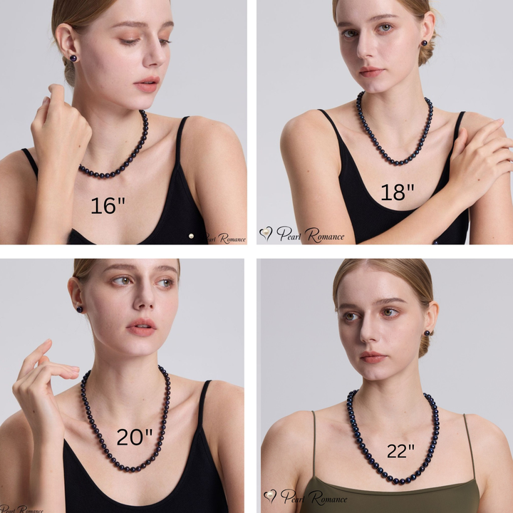 Chunky Black Pearl Necklace for Women