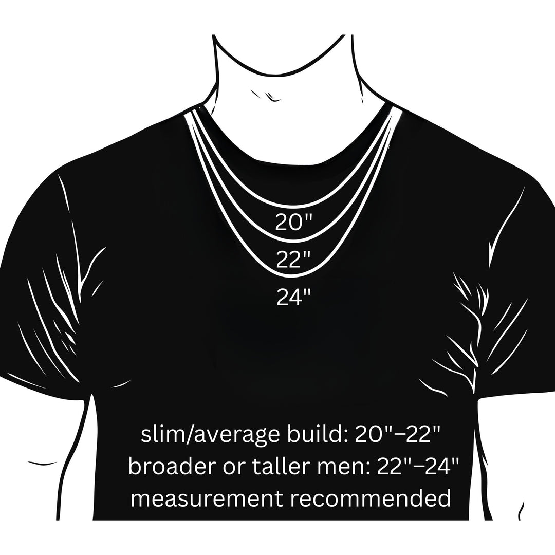 20 Inch ROUND White Pearl Necklace for Men