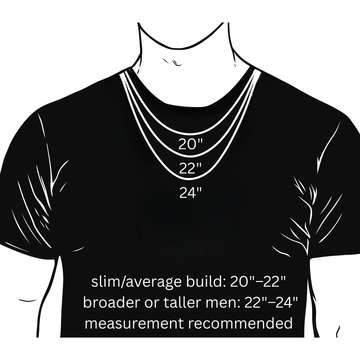 20 Inch ROUND White Pearl Necklace for Men