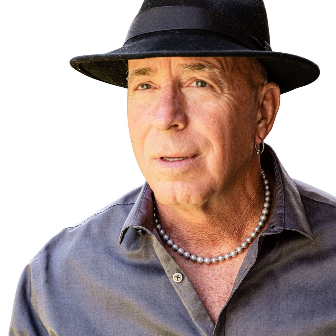 ROUND Silver Pearl Necklace for Men 18 Inch