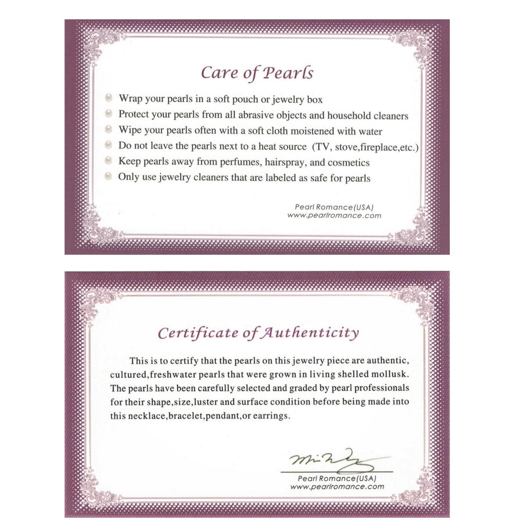 20 Inch ROUND White Pearl Necklace for Men