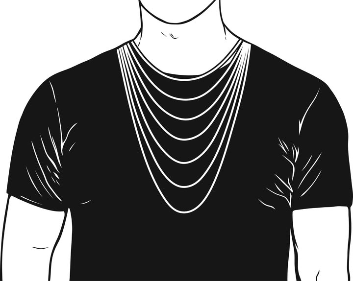 18 Inch ROUND White Pearl Necklace for Men