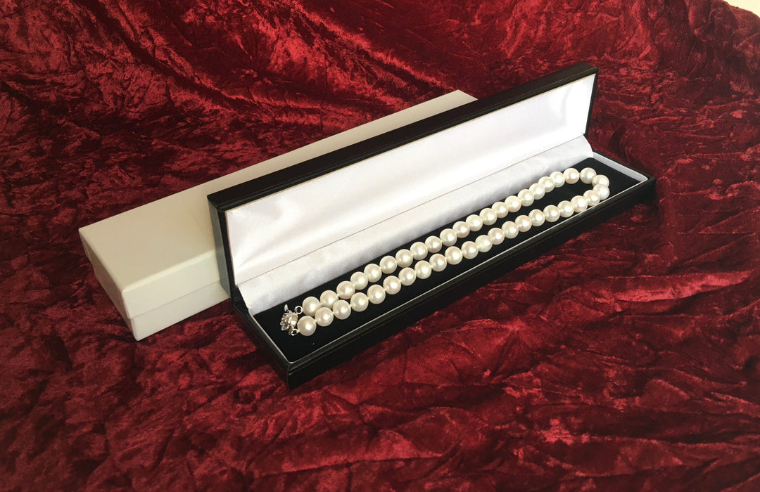 Sterling Silver Clasp 20 Inch ROUND White Pearl Necklace